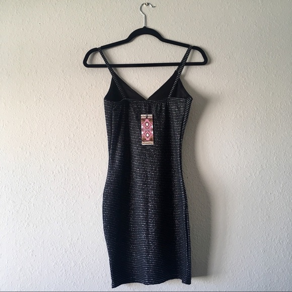 NWT Asos Metallic Black Cami Dress - Picture 5 of 8